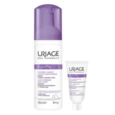 URIAGE 優麗雅 女性Gyn-Phy日常溫和私密清潔慕斯 150ml+私密清潔凝膠 3ml組, 1組, 150ml