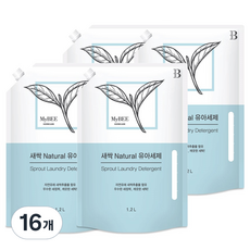 마이비 새싹 내추럴 유아 세제 리필, 16개, 1.2L