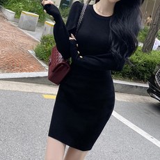 ViVEMO Erina立體蓬袖針織迷你連身裙 00431, 黑色