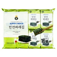 MANJUN 超級精選青紫菜海苔片 16包入, 1袋, 64g