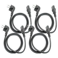 애니포트 국산 AC코드 220V 10A 0.75SQ 파워케이블, 4개, 3m