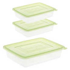 COOK&LOCK 保鮮盒 淺綠色, 保鮮盒 2L, 1個, 3個