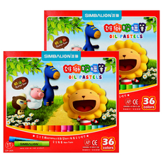 SIMBALION 雄獅 奶油獅 粉蠟筆, 36色, 2盒