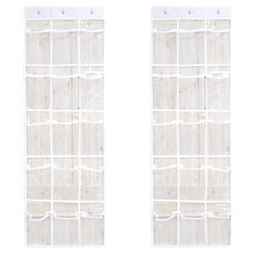 透明PVC牆壁掛袋 15格, 單一顏色, 2個