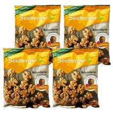 Seeberger 喜德堡 天然核桃仁 德國原裝進口 無烘烤無調味, 150g, 4包