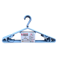 UdiLife 優的生活大師 衣架達人 兒童款 萌萌衣架 JW3575 38 x 18.5 x 0.7cm, 藍色, 7個