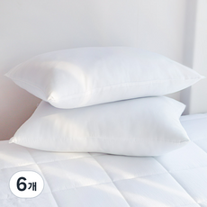 몽쉐어 베이직 지퍼형 베개솜, 화이트, 6개