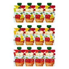 아넬라 생과일 짜먹는 외출용 아넬라HOP 유아간식 3종세트, 사과, 사과 + 배 혼합맛, 바나나, 100g, 4세트