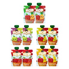Anela HOP孩童水果泥綜合組, 蘋果口味+蘋果水梨口味+香蕉口味+李子口味+鳳梨口味, 2組