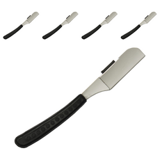 理髮店剃須刀直刀片剃須刀, 1入, 5個