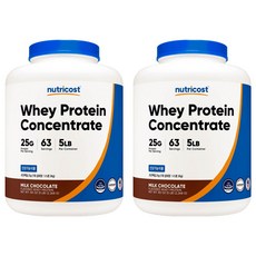 nutricost 濃縮乳清蛋白保健品 WPC Choco, 2.268kg, 2個