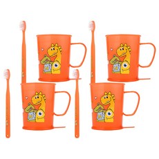 Widen Junior 異想天開牙刷+牙刷套組 8+ 橙色, 4組