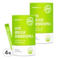 내츄럴플러스 10억 생유산균 프로바이오틱스 60포, 120g, 4개