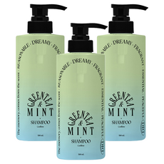 오디드 쿨라임 샴푸 그린티 민트향, 500ml, 3개