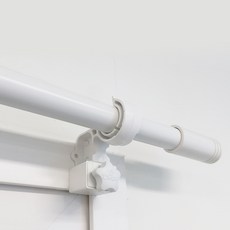 Kamsungnamja Antturibong Circle 25mm 窗簾桿+免鑽孔掛環套組, 白色