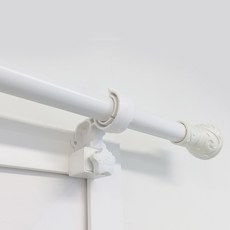 Kamsungnamja Antturibong 芭比 25mm 窗簾桿 + 托架套組, 白色