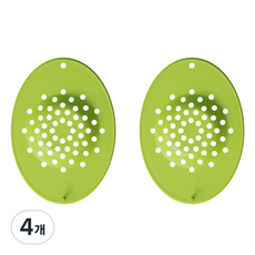 Lens Catch硬式隱眼洗手台防掉落矽膠墊, 綠色, 4個