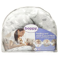 chicco Boppy 純棉多功能授乳枕，淺灰雲朵, 1個