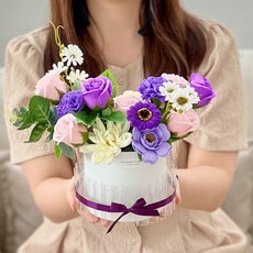 中心裝飾 零用錢盒 L, 薰衣草色, 1個