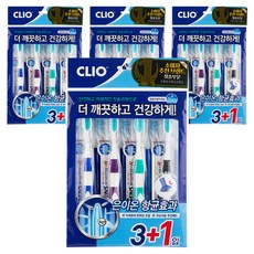 CLIO Sense Progress R 雙重細軟毛牙刷 4入組, 4入, 4個