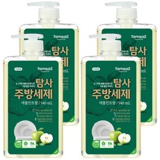 탐사 친환경 주방세제 애플민트향, 940ml, 4개