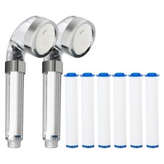 Geulrangaen 旅行用過濾蓮蓬頭+濾芯 3入組, 2組, 單色