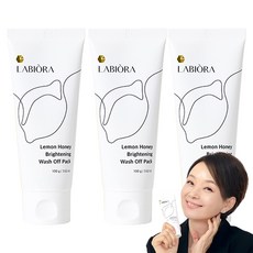 LABIORA 檸檬蜂蜜亮白水洗面膜 100g, 3條, 1條