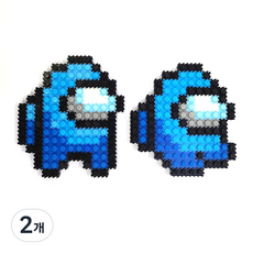 블럭통 DIY 디폼블럭 + 도안 + 가방고리 2p 세트, 12-7 미니파랑(블럭), 랜덤발송(가방고리), 2개