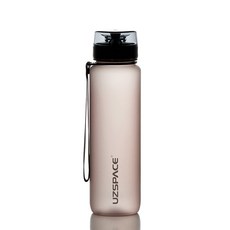 UZSPACE 優之 Tritan 絲絨水瓶, 橡木灰色, 1個, 1L