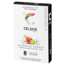 CELSIUS LIVE FIT OTG On The Go 維他命健身能量飲 火龍果萊姆, 10入, 4.85g