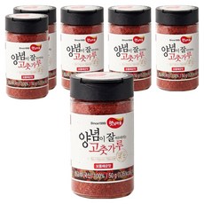 햇님마을 국산 양념이 잘 어우러지는 고춧가루 보통매운맛, 50g, 6개