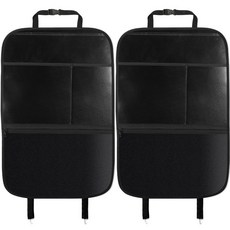 汽車座椅防踢墊 L號, 12 PURE BLACK, 2入