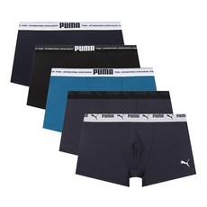 PUMA BODYWEAR 男士摩登字母印花貼身四角褲5件組(95~110)