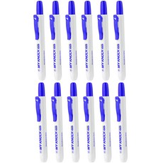 MyPen MYKNOCK 按壓式白板筆 M, 藍色, 12個