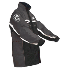 tender 天德牌R5多功能兩件式護足型風雨衣 (上衣輕薄 側開背包版), M, 黑色