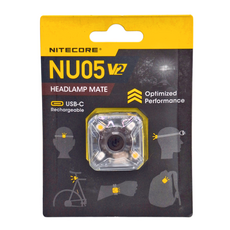 NITECORE 奈特科爾 輕量多功能信號燈 NU05 V2, USB-C 充電式頭燈, 1個