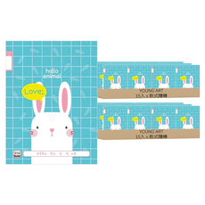 YOUNG ART 國小1~2年級適用橫線筆記本, 款式隨機, 30本