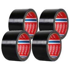 다다 고점도 강력 면 테이프 60mm x 20m, 검정색, 4개