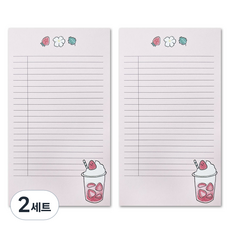 朗凱商城 鳥嘴便條紙 2件組, 草莓, 2套