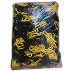 塑膠鏈 黃色+黑色 8mm*50m, 1個