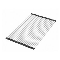 DAY&DAY 日日家居 滴水捲簾 ST3052L #304不鏽鋼 食用級矽膠 適用海灣型水槽, 銀色, 1個