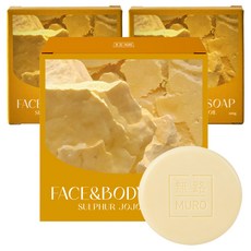 무로 유황 호호바오일 비누 오곡향, 75g, 3개입