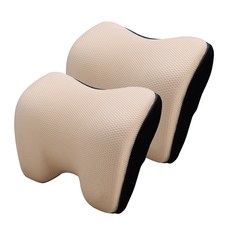 Sam S 7度記憶棉頸枕 2入, 米色, 2個
