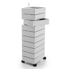 마지스 360 컨테이너 수납장 트롤리 방문설치, 그레이, 10단