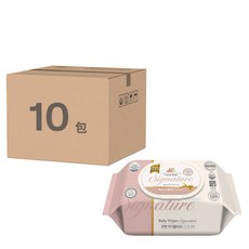 comet Baby Wipes Signature 寶寶濕紙巾 掀蓋式 加厚型, 55g, 100張, 10包