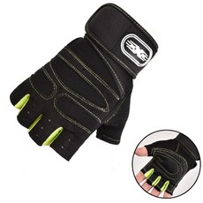 Allode 運動腕帶半指手套, 07螢光綠