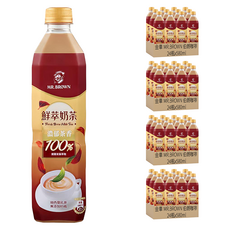 金車 MR.BROWN 伯朗咖啡 鮮萃奶茶, 580ml, 96瓶