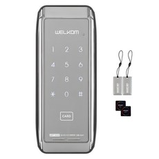솔리티 웰콤 스마트 보조키 손잡이 없음 도어락, WRT300, 고객직접설치