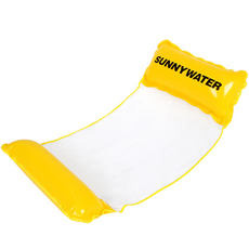 SUNNYWATER 彩色吊床浮排 132cm, 黃色, 1個