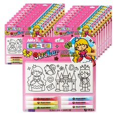 AMOS DIY公主城堡玻璃畫組, 20件, 混色